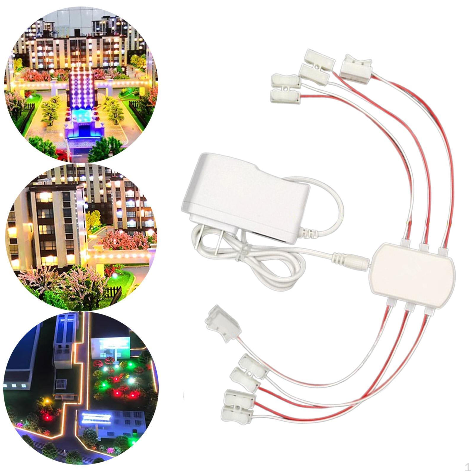 

Блок питания 3В 1А Вилка США 6 портов Кабель Комплект проводов для освещения для модели микроландшафта хобби