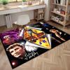 French Legendary Rock Singer and Actor Johnny Hallyday Carpet Is Suitable for Living Room and Bedroom Doormats Office Balcony Decorative Carpet V5