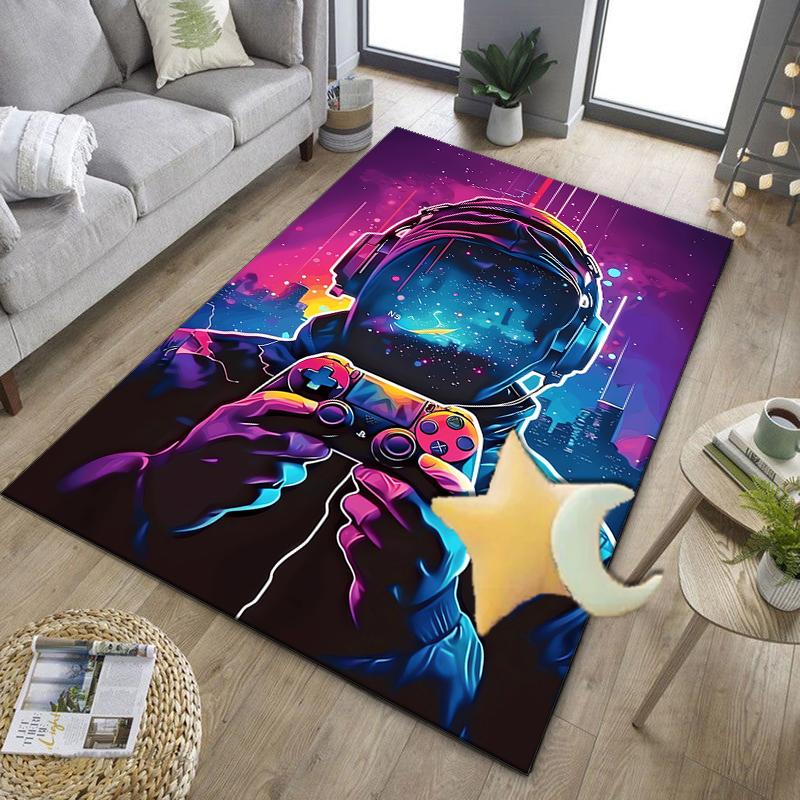 Cyberpunk Gaming Hero Office Rug Chair Mat, Entryway Carpet, Suitable for Front Door, Bedroom, Living Room, Desk, Holiday Gift