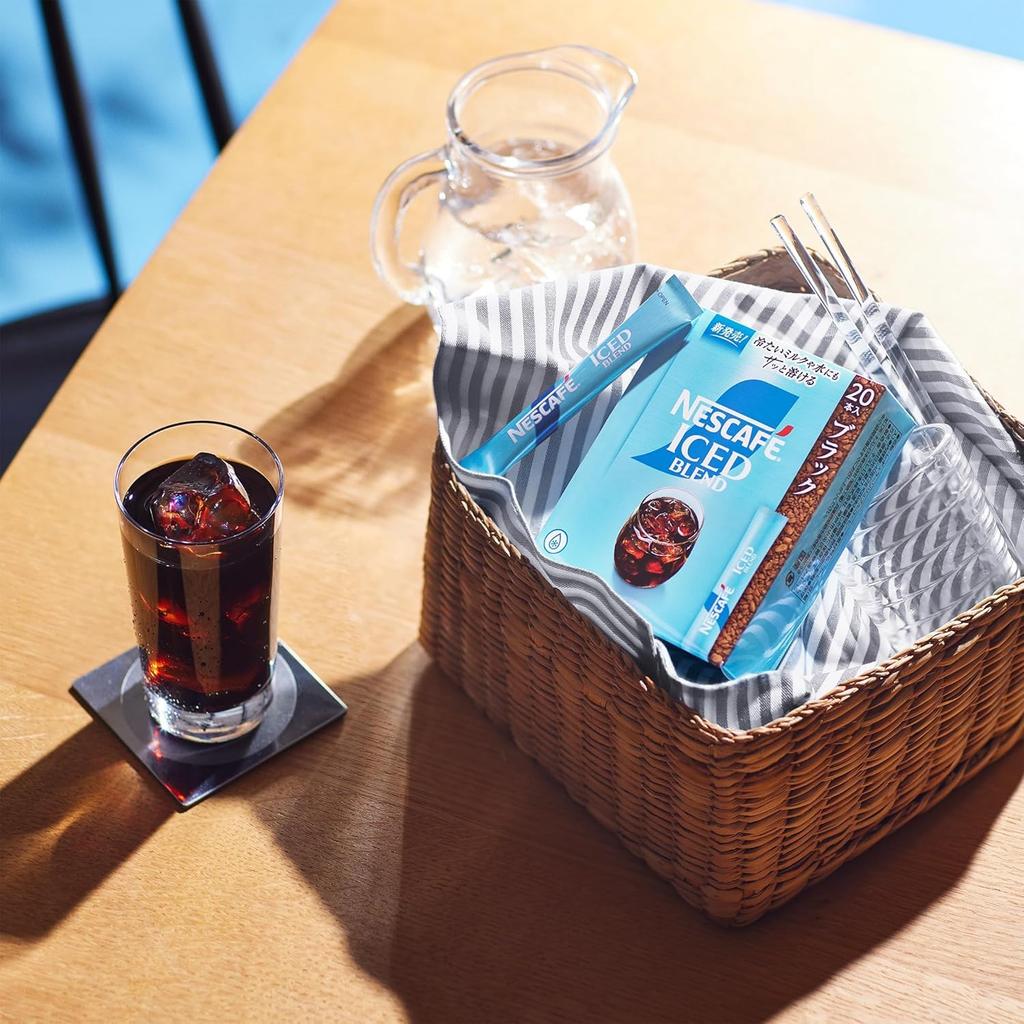 Nescafé Ice Blend Sticks Black, 20 Sticks X 6 Boxes, Regular Soluble Coffee, Individually Wrapped