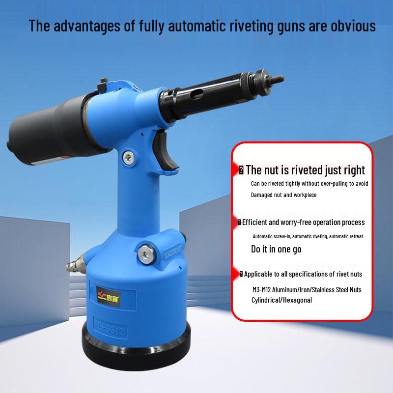 Gaobao Industrial-Grade Automatic Pneumatic Rivet Nut Gun M3-M12