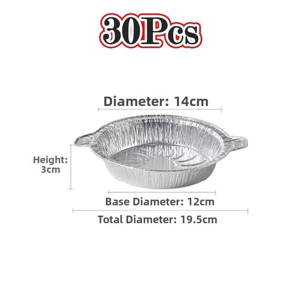 Round Foil Baking Pans with Double Handles Air Fryer Liners Pizza Base Liners Air Fryer Cooking