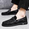 Luxusmarke Metall Schnalle Slipper Herren Hochwertige Business Formelle Schuhe Niedrig Absatz Luxus Casual Echtleder Hochzeitsschuhe
