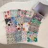 Floral Print Drawstring Coin Purse Lipstick Makeup Bag Travel Organizer Keys Earphone Storage Bag Makeup Pouch Cute Purse Wallet