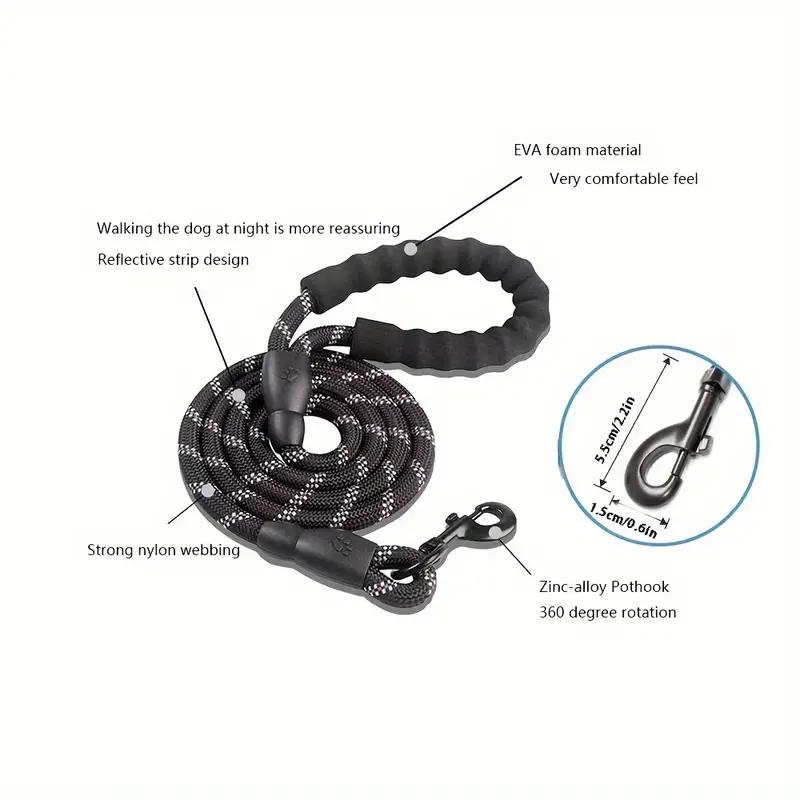 150/200/300CM Strong Leashes for Dogs Soft Handle Dog Leash Reinforced Leash for Small Medium Large Dogs Big Dog Supplies
