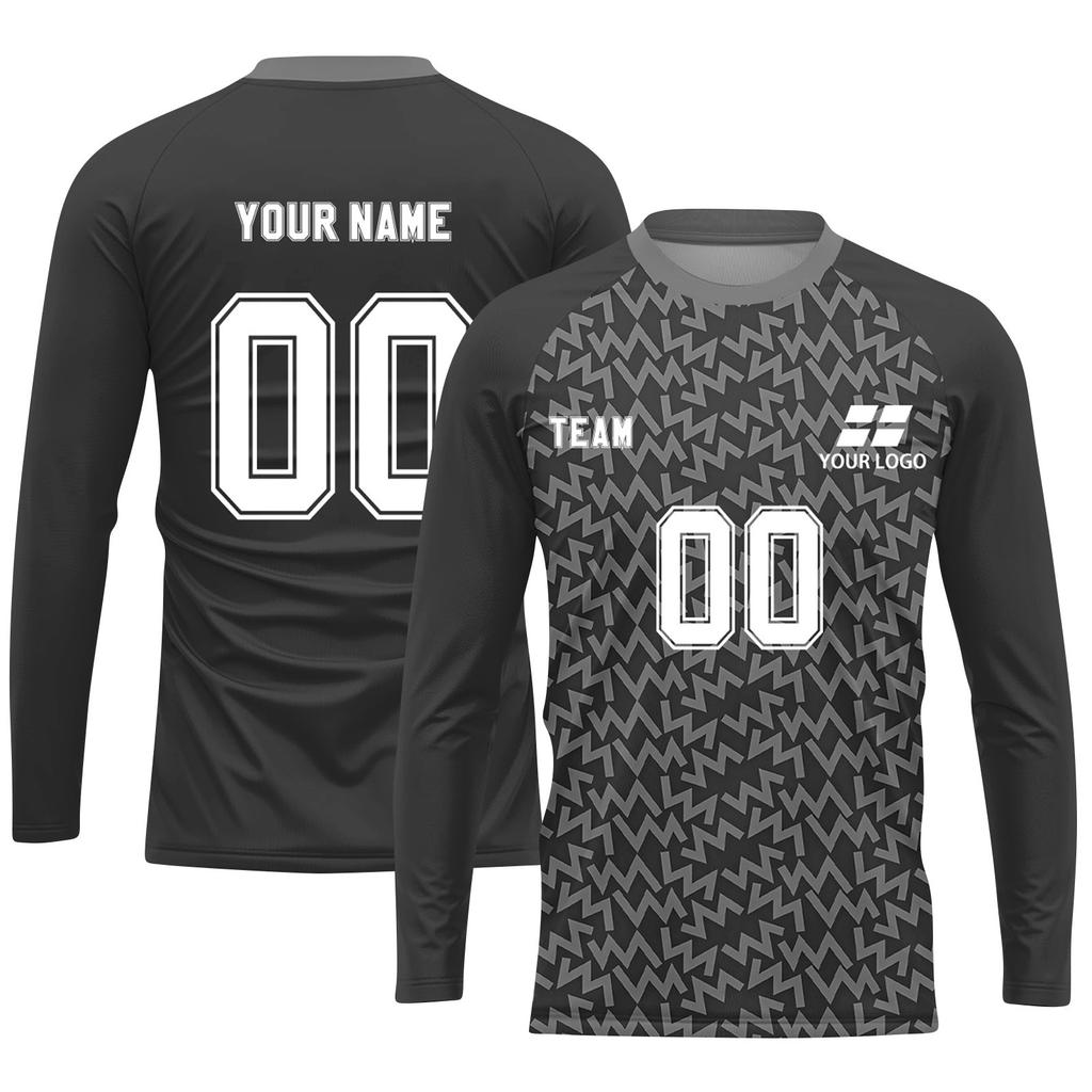 Men’s Long Sleeve Athletic Shirt, -Wicking Sports Top, Lightweight Running Jersey, Red & Navy, Quick Dry