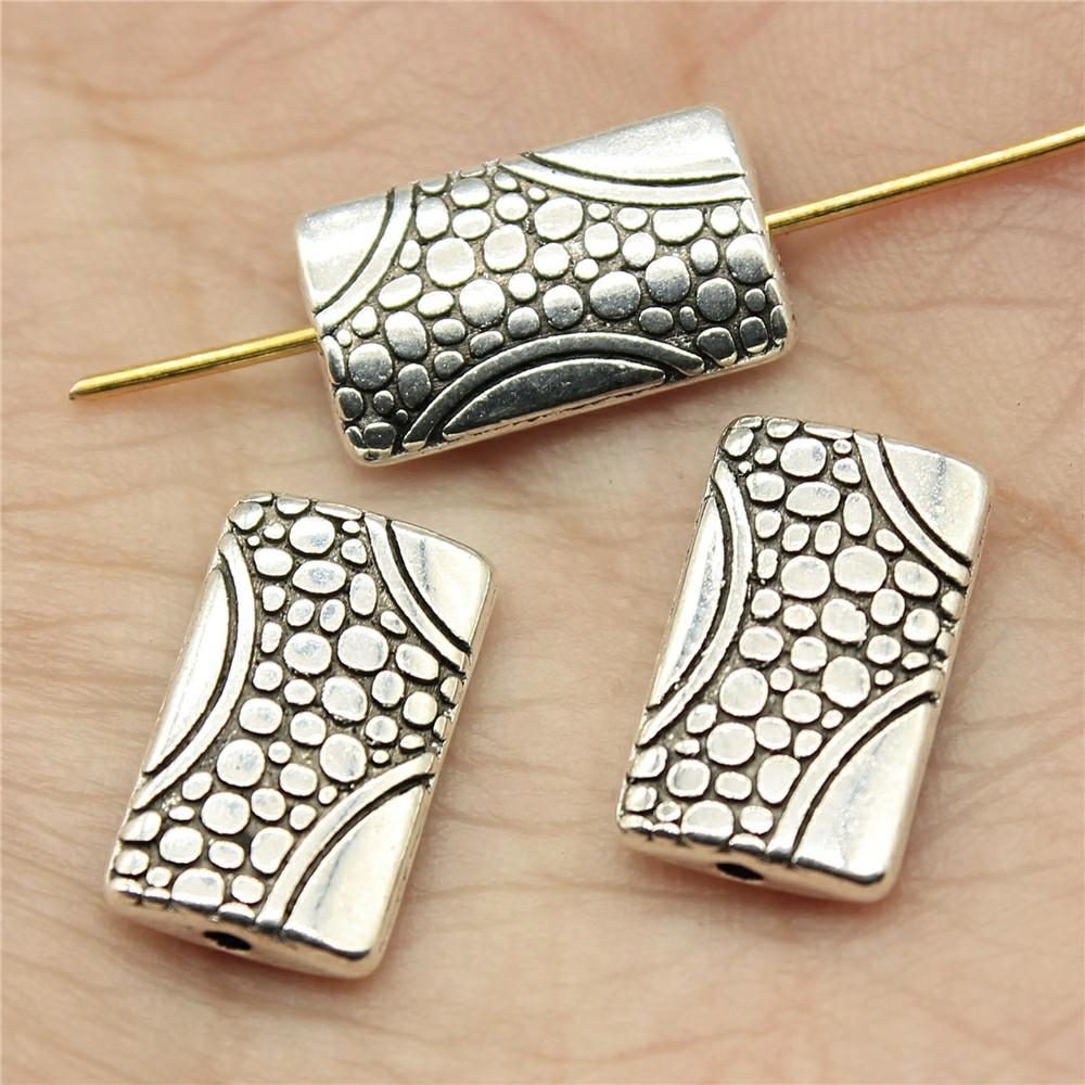 10pcs Metal Alloy Bead For Jewelry Making Antique Silver Color Carved Beads DIY Crafts Making Findings Handmade Tibetan Jewelry