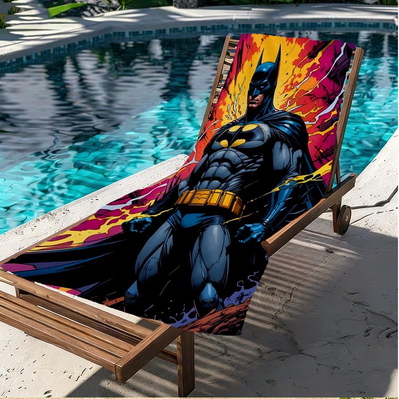 Batman Aufdruck Strandtuch, Vielseitiges Leichtes Saugfähiges Strandtuch für Pool Surfen Yoga Badezimmer, Perfektes Geburtstags-Urlaubsgeschenk