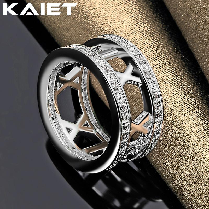 925 Silver Roman Numerals 5-10 Ring For Women Fashion Accessories Jewelry