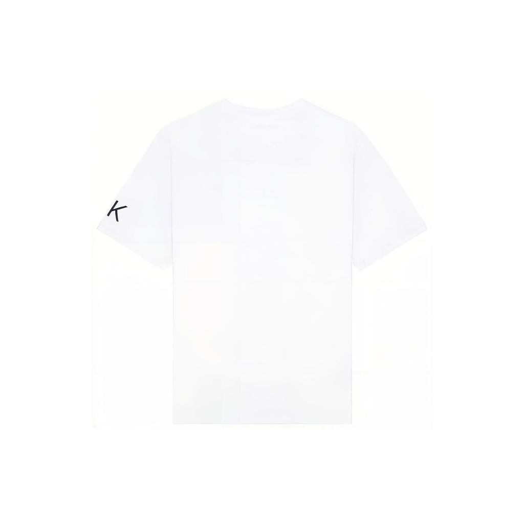 Calvin Klein Camiseta de Manga Corta con Letra Estampada para Hombre Tops Blanco 40IC861-540
