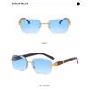 Sun Glasses Rectangle Shades Sunglasses Rimless Eyewear For Casual Outdoor Men