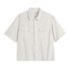 Mens Criss-Cross Western Boxy Short-Sleeved Shirt