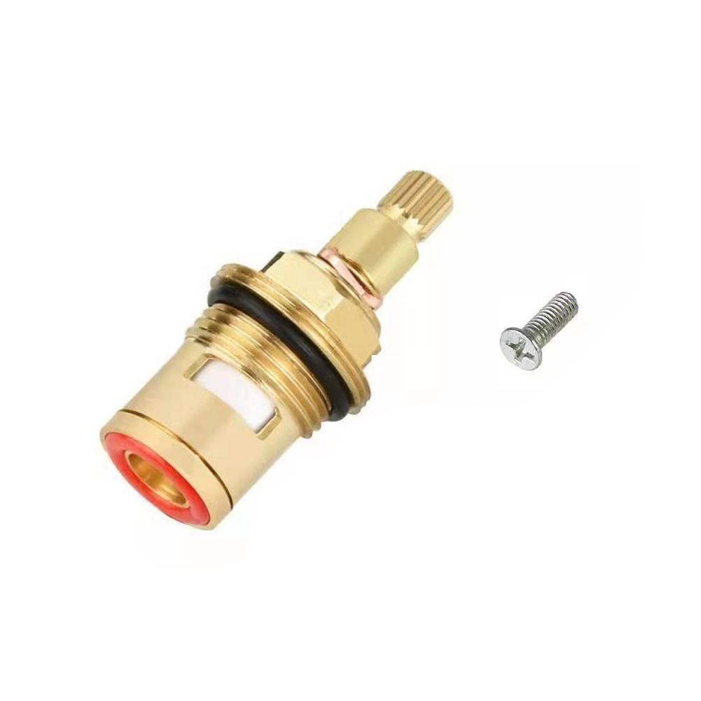1/2Pcs Replacement Tap Valve Brass Ceramic Disc Cartridge Household Anti-clockwise Cartridge Ceramic Disc Inner Faucet Valve
