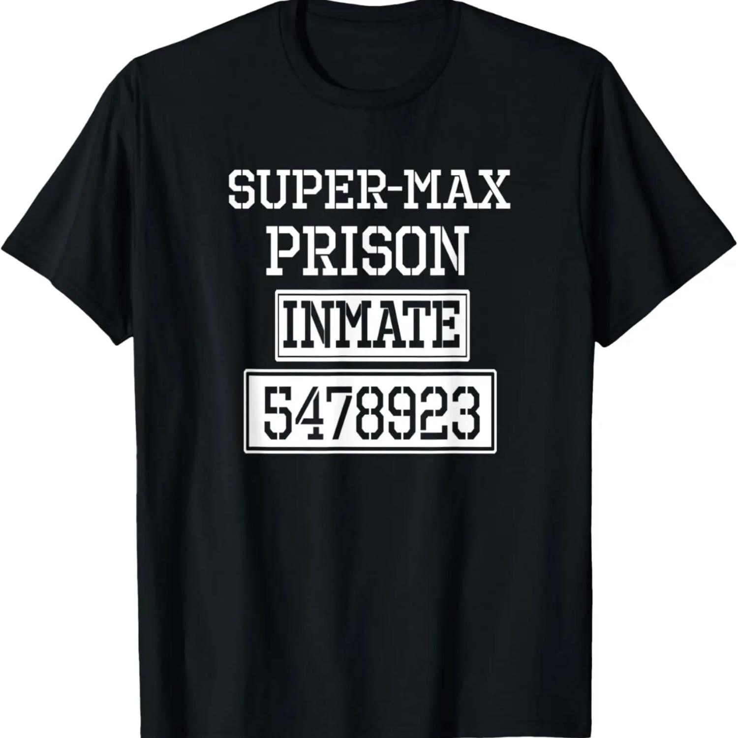 

Super Max Prison Inmate Number Halloween Costume Party T-Shirt XXXXXL