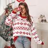 Vintage Fashion Elegant Casual Autumn and Winter Knitwear Long Sleeve Round Neck Knit Christmas Sweater