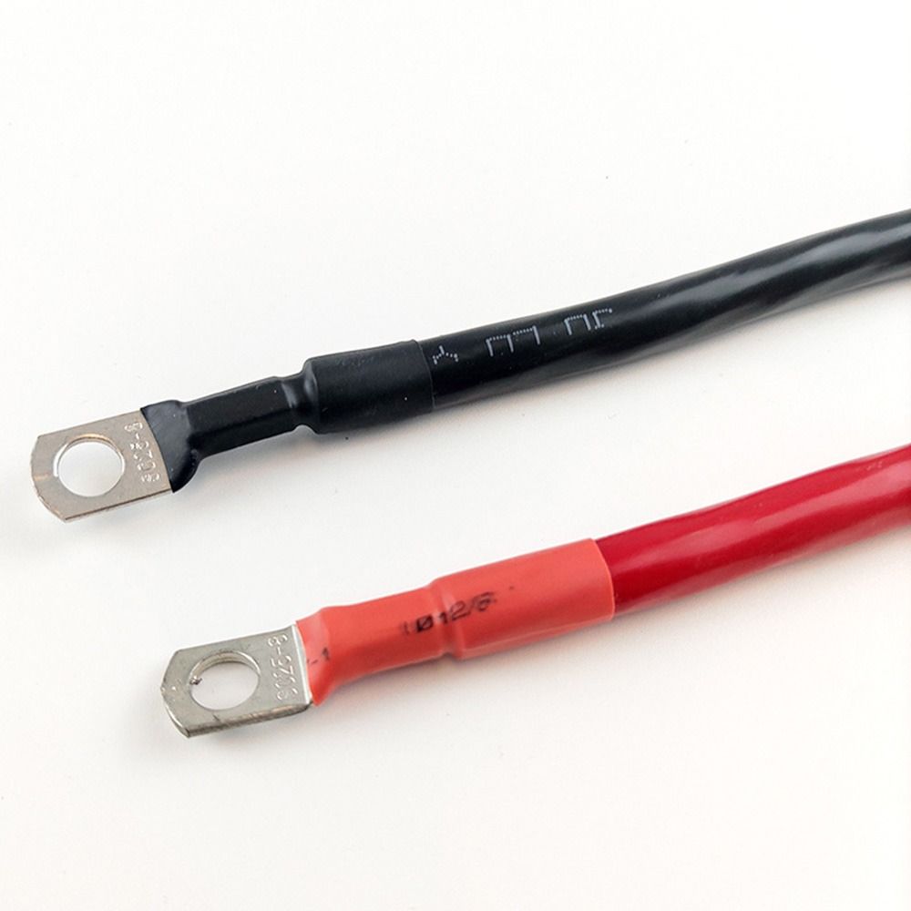 Black Red Silicone Wire With Lug Terminal Cable  For Car Battery Series and Parallel, UPS, Inverter
