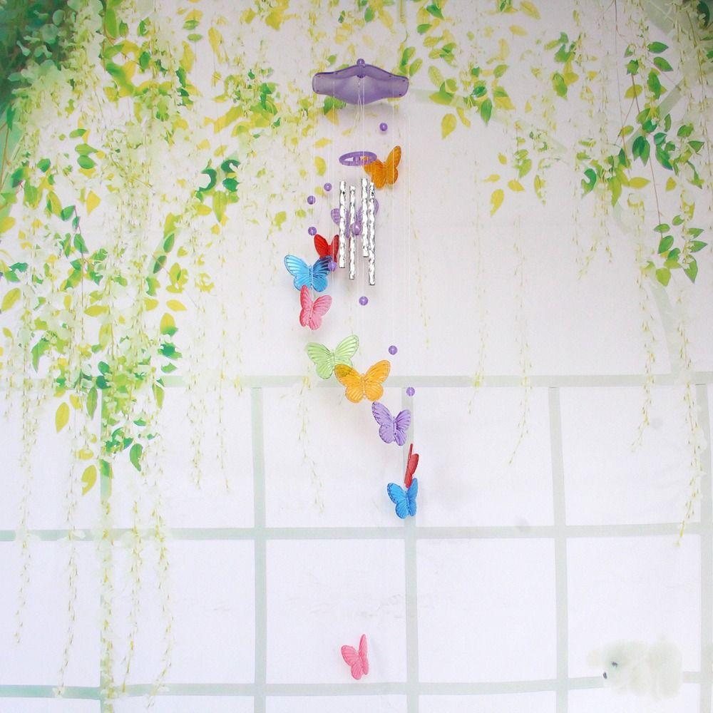 Home Garden Metal Wind Chimes Bell Butterflies Hanging Decoration  Wedding Party Supplies