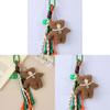Cute Teddy Bear Plush Bag Charm With Handcrafted Knit Rope For Kids And Teens