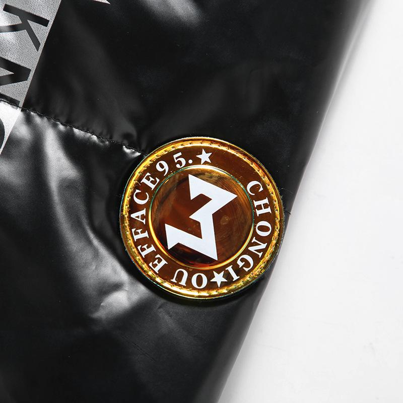 Autumn and Winter Men's Casual Youth Jacket Shiny Cropped Down Jacket with a Hood Thickened and Warm for Couples