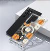 Color Block Pumpkin Magnetic Phone Case for iPhone 15/16/17 Pro Max - Transparent, Full Coverage Protection
