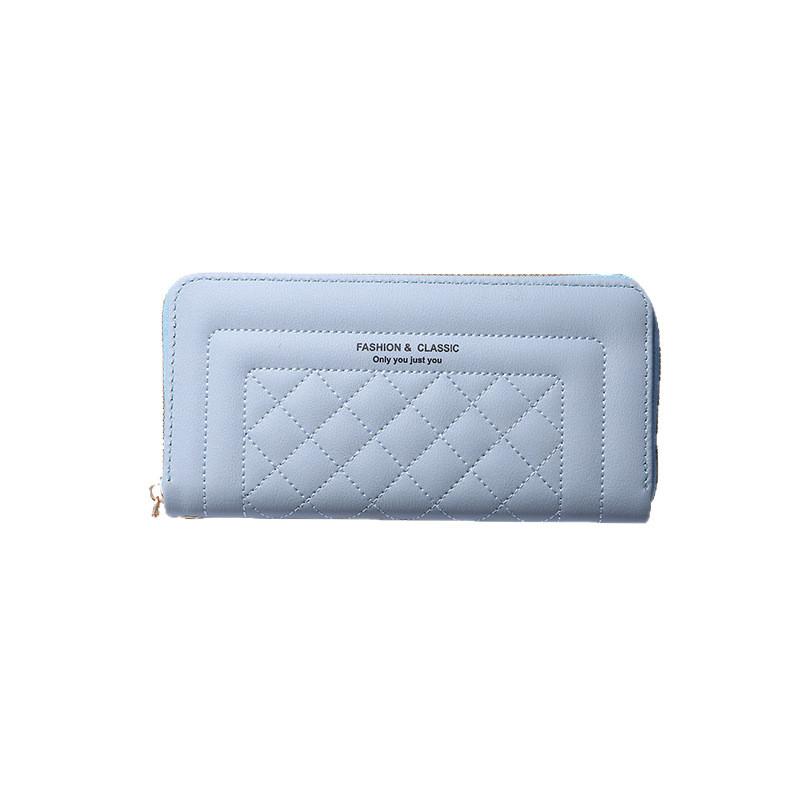 Portefeuille long pour femme en PU avec porte-cartes, fermeture éclair et grande capacité pour un usage quotidien
