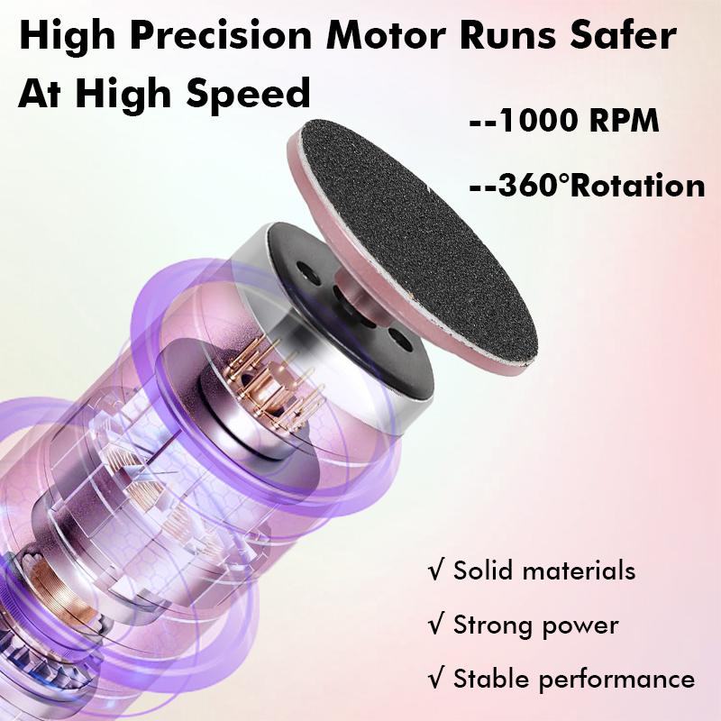 Wireless Electric Foot Callus Remover Machine Rechargeable Pedicure Tool for Dead Skin And Cuticle Removal Replacement Sandpaper