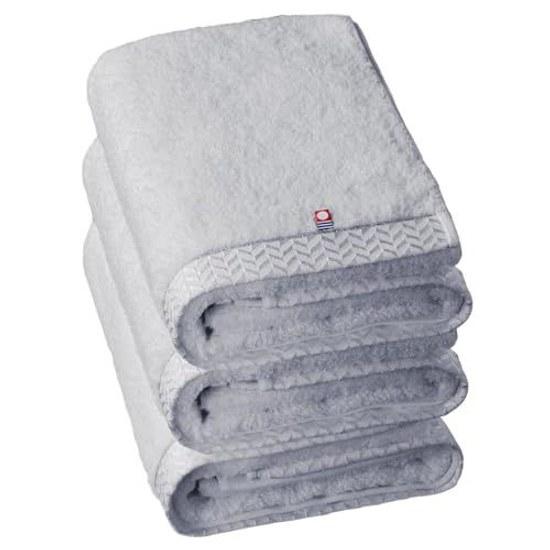 Imabari Towel Bath Luxury Cotton 100 3-Piece Set Extra Thick Premium Gray Fluffy Made Japan Gift Hotel