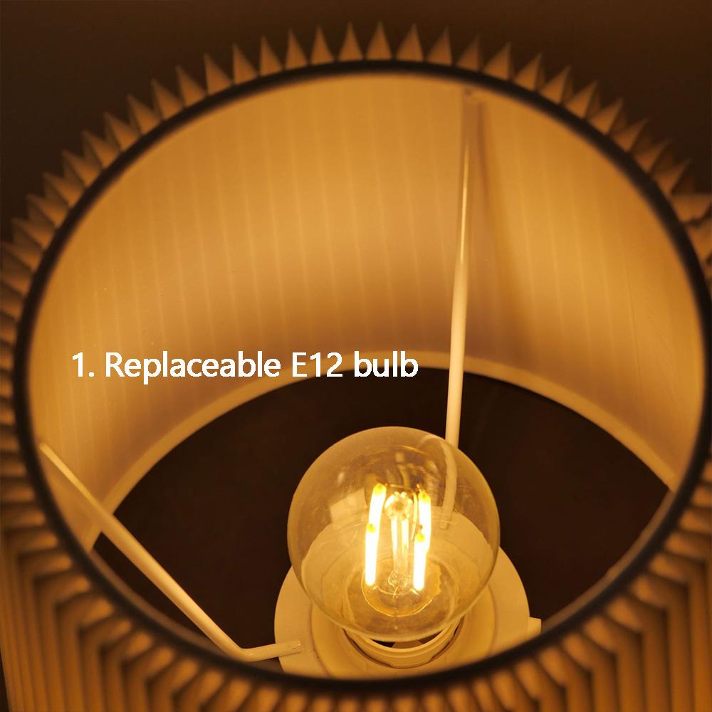 Fabric Desk Lamp Rechargeable Touch Table Light for Restaurant Hotel Room Bedside Decor Lighing