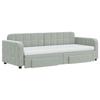 VidaXL Daybed with Trundle and Drawers Light Grey 80x200cm Velvet 3196994