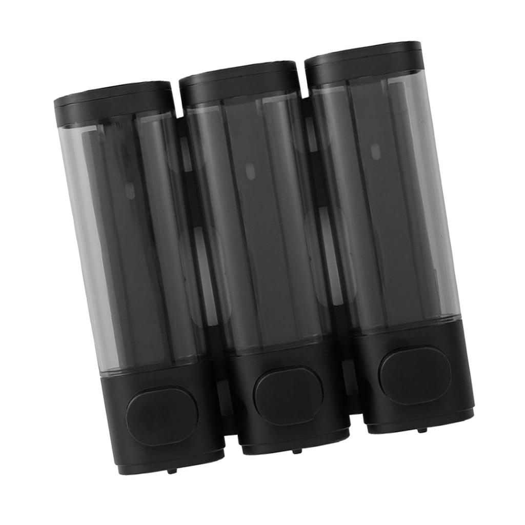 3 Chamber Shower Soap Dispenser 3x300ml Capacity Wall Mounted Shampoo and Conditioner Dispenser for Hotel Gym Club