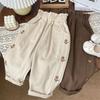 Girls Spring and Autumn Embroidery Flower Casual Pants Cute Athleisure Pants for Middle and Small Children
