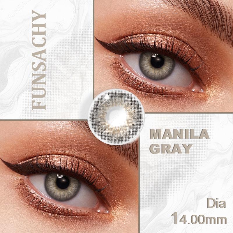 Funsachy 2 Stück farbige Kontaktlinsen für Augen, natürliche Augenfarbe, kosmetische Linsen, Schönheitsschüler, mit Linsenbehälter