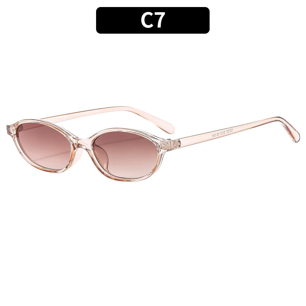 Brytyjskie Retro Owalne Małe Oprawki Okulary Przeciwsłoneczne - Modne Okulary Ochronne Przed Słońcem