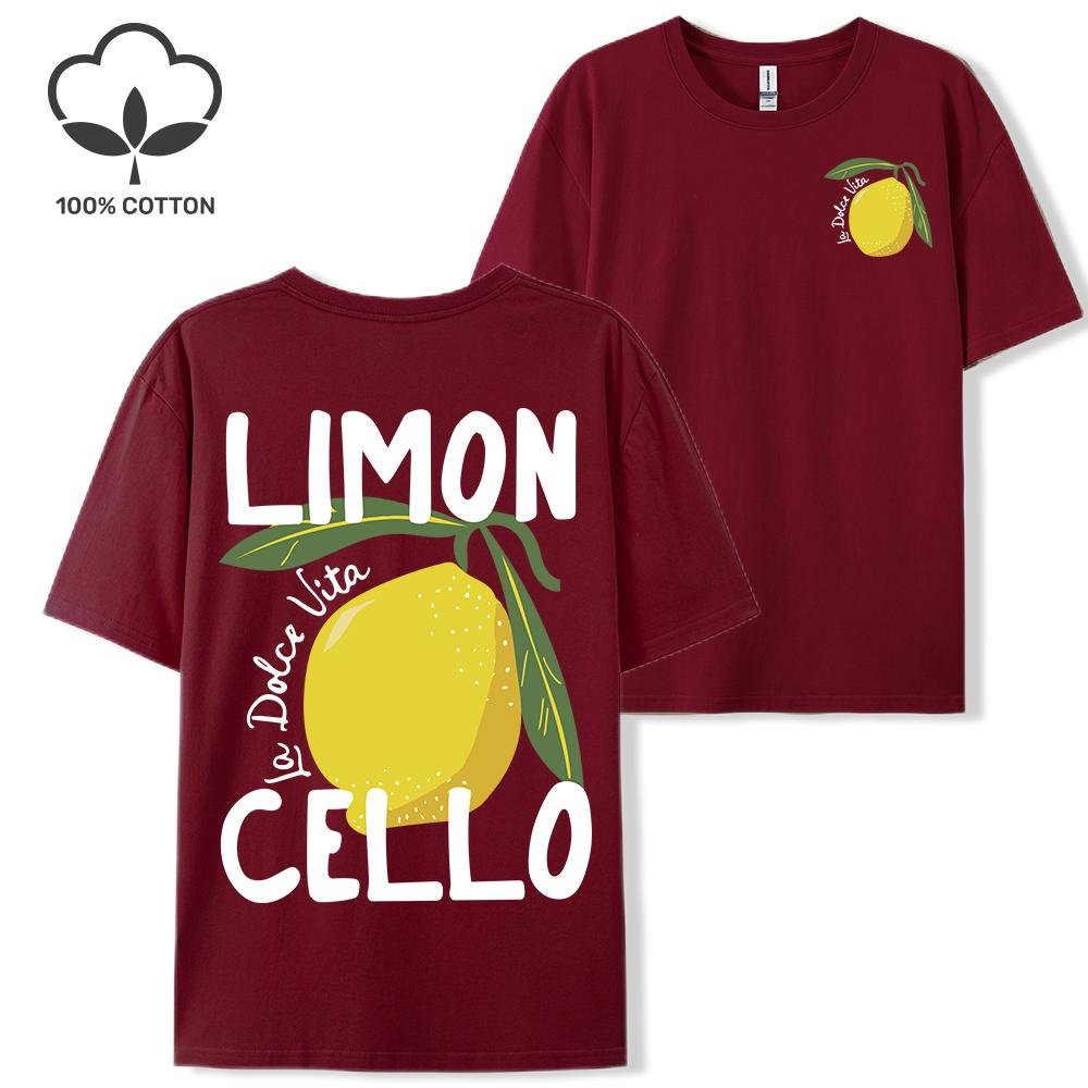Creative Lemon Fruit Cello Pattern T Shirt Women Summer Comfortable Tops Soft T-Shirts Cotton All-Match Female Short Sleeve