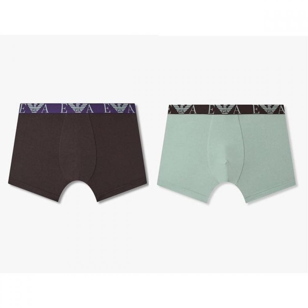 Emporio Armani Мужские хлопковые длинные кальсоны 2 шт. Логотип Большой орел 0815312079 0815312080 S(95)