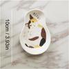 1/3pcs Ceramic Dessert Sauce Dish Japanese Tableware Creative Cute Cartoon Lucky Cat Pattern Water Drop Shape Fruit Sushi Plates