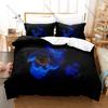 Cool Lovely Cartoon Monster Cookie Pattern Bedding Set 1 Duvet Cover + 2 Pillowcases HD Digital Print Bed Linen