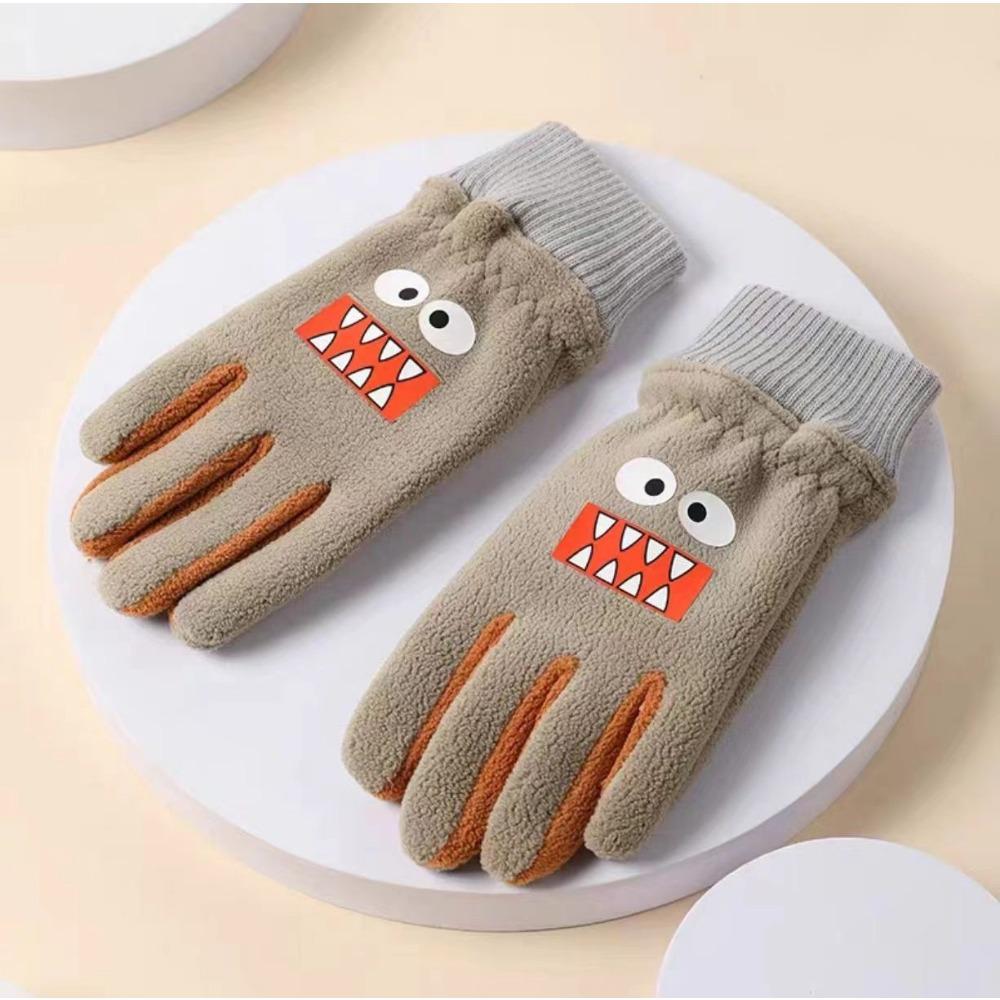 Children's gloves autumn and winter outdoor warm and windproof