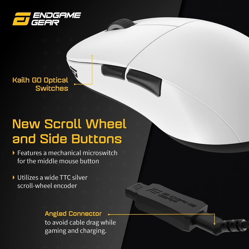 ENDGAME GEAR XM2we Wireless Gaming Mouse, White (EGG-XM2WE-WHT)