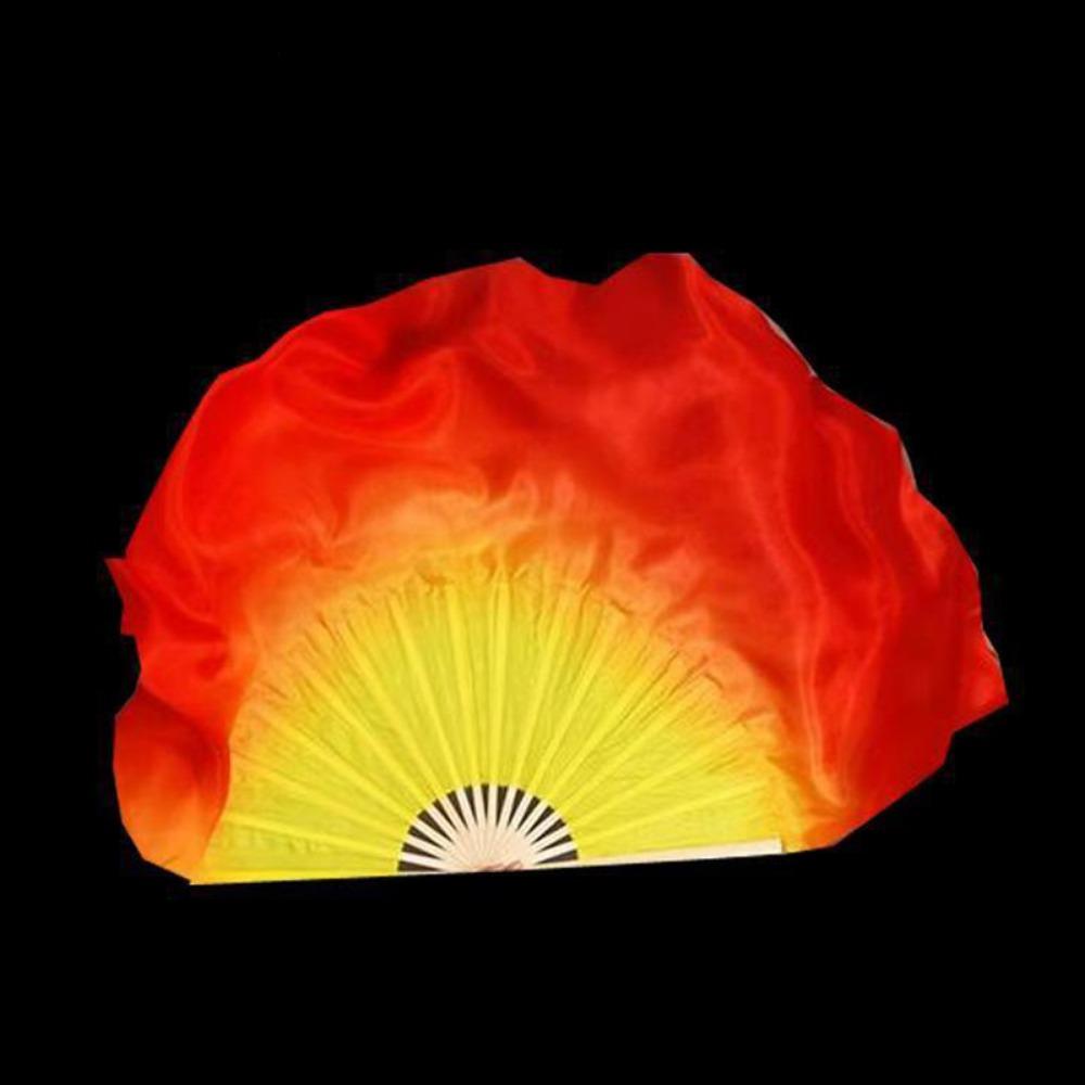 Colorful Kids Children Bamboo Fans Hand Dye Adults Fan Veil Pairs Yangko Dance Tools