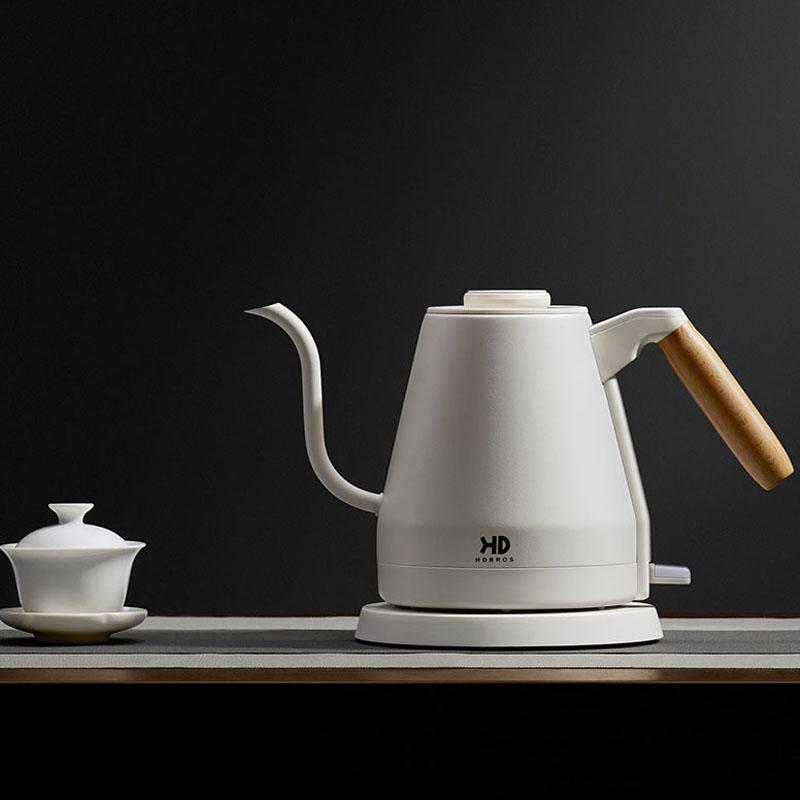 1500W Electric Kettle Gooseneck Hand Brew Coffee Pot Teapot 304 Stainless Steel Jug Slender Mouth Coffee Hand Brewing Pot 800ml