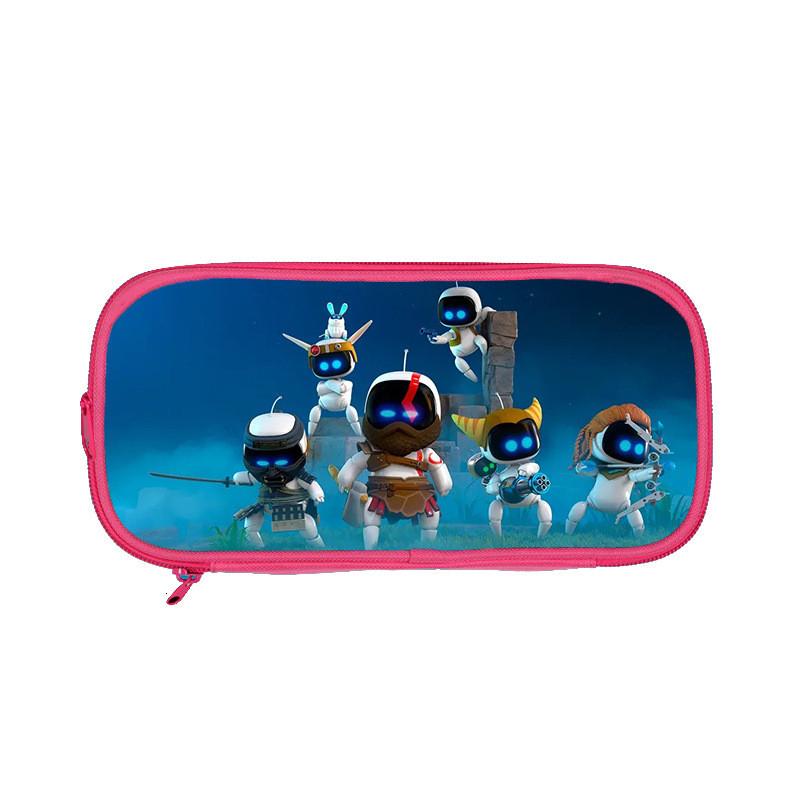 Astro Bot Themed Space Robot Double Layer Pen Pouch For Students And Young Creatives