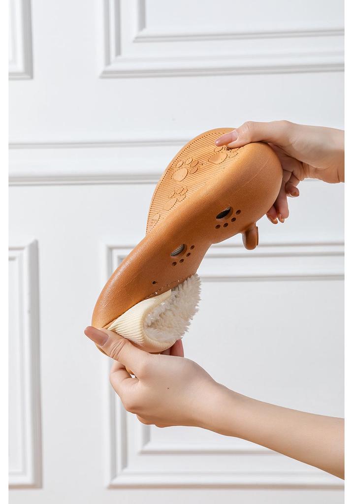 2025 Rilakkuma Cotton Slippers: Warm Winter Closed-Toe Little Bear Design for Girls