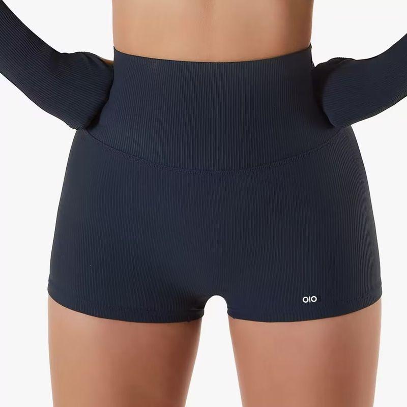 Oiob Yoga Clothes Cycling Running Workout Outfit High Waist Hip Lift Thin Exercise Women's Long Sleeve Tops High Elastic Shorts
