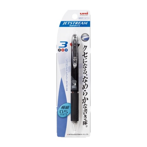 Mitsubishi Pencil 3 Color Ballpoint Pen Jet Stream 0.5 Black Easy To Write SXE3400051P24