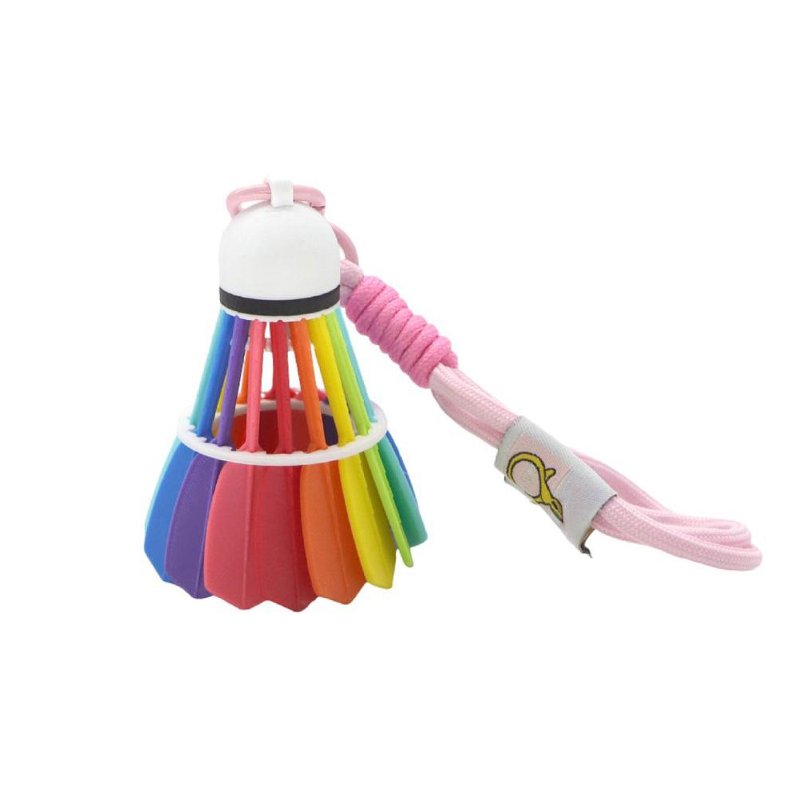 

3D Printed Badminton Shuttlecock Keychain, Cute Badminton Shuttlecock Pendant Keychain Charm, A Must-have For Sports Enthusiasts рожевий