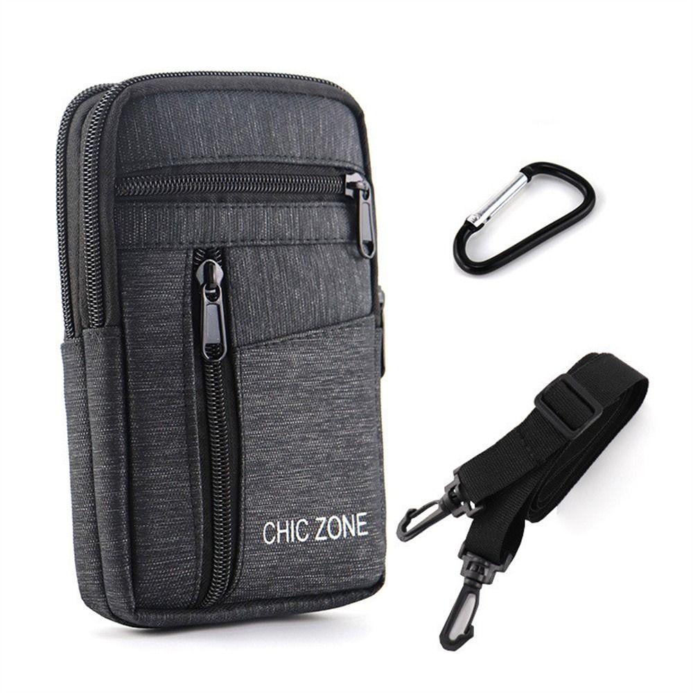 Riñonera de Teléfono de una Sola Capa Doble con Cinturón Bolsa para Teléfono Móvil Bolsillo para Teléfono de Hombre Almacenamiento de Teléfono para Exteriores