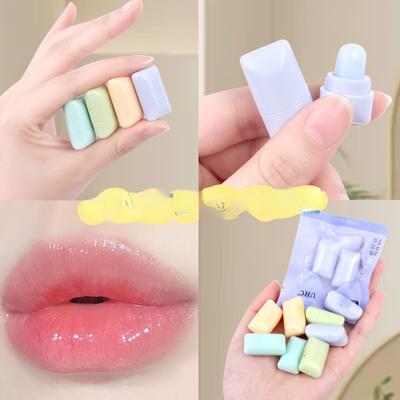 Mini-Teeduft-Lippenbalsambeutel, niedlich, feuchtigkeitsspendend, feuchtigkeitsspendend, gegen trockene Risse, tragbar, hohes Erscheinungsbild, Peeling der abgestorbenen Haut