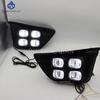 2Pcs DRL for Honda Jazz fit 2014 2015 2016  LED Daytime Running Lights Daylight Fog lamp with turn signal light