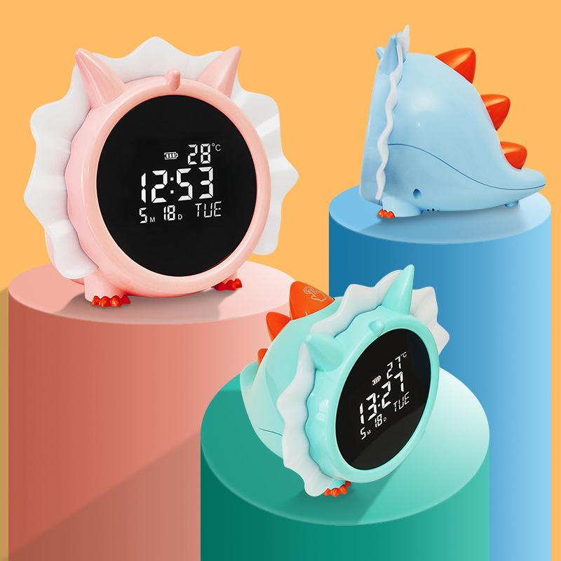 New Night Light Clock Dinosaur Shape Alarm Clock Multifunctional Electronic Clock Children's Gift Clock Bedside Clock